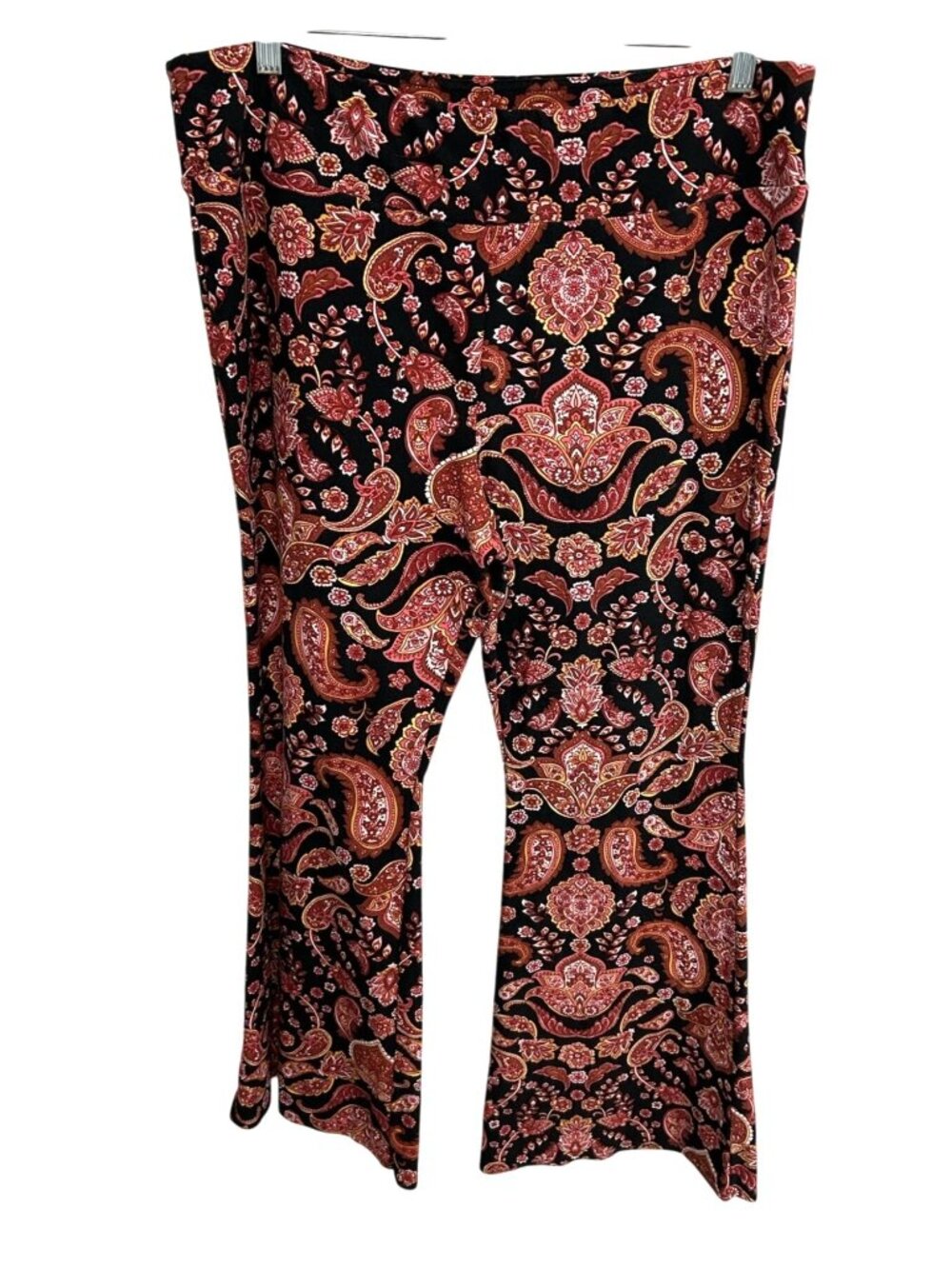 No Boundaries Womens Paisley Print Pull On Flared Pants Sz XXXL